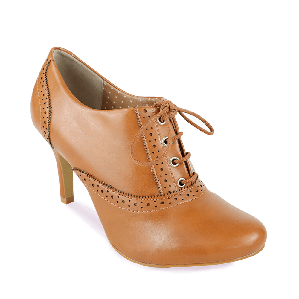 Oxford Princess Charlotte Vegan Calf Cognac - Lolita Pimenta