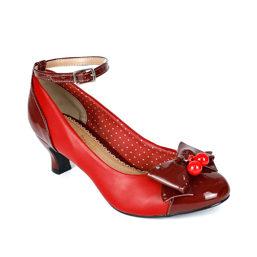 めい Pump Midi Claire Cherry Vegan Cereja - Lolita Pimenta